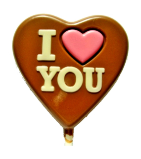 Srdíčko I LOVE YOU lízátko